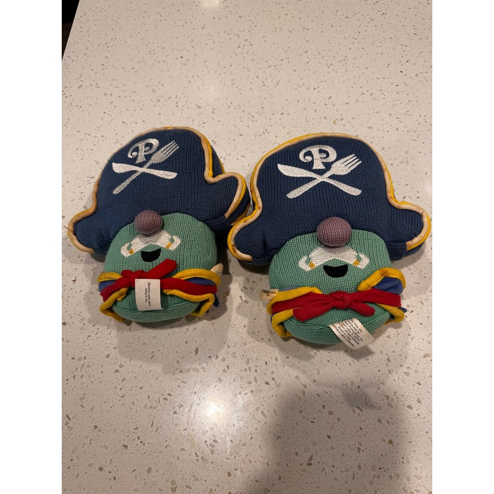 VeggieTales Pa Grape Pirates Who Dont Do Anything Knit Plush Set Big Idea